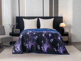 Ágytakaró VIOLET BUTTERFLY, sötétkék Méret: 170 x 210 cm