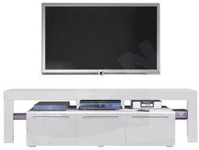 BETA RTV150 Plus TV asztal, fehér/magasfényű fehér