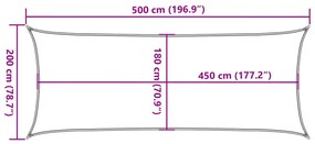 sárga HDPE napvitorla 160 g/m² 2 x 5 m
