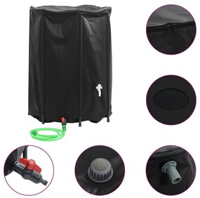 összecsukható PVC víztartály csappal 1350 L