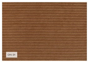 Téglavörös kordbársony kinyitható sarokkanapé (variálható) Lazy Lukka – Miuform