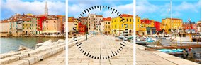 Kép - Poreč régi isztriai városa, Horvátország (órával) (90x30 cm)