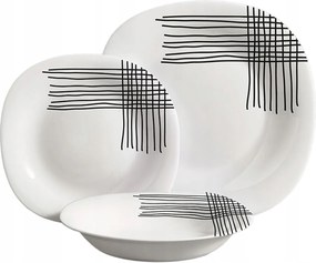 Étkészlet Tányér Szett 18 Db-os Étkészlet 6 Személyes