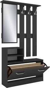 Lyon előszobafal, Antracit, 85 x 24 x 180 cm