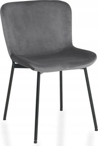 Szürke velúr kárpitozott szék fésülködőasztalhoz, étkezőbe, nappaliba Colby