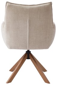 Krémszínű kárpitozott étkezőfotel szett 2 db-os Marilla – Unique Furniture
