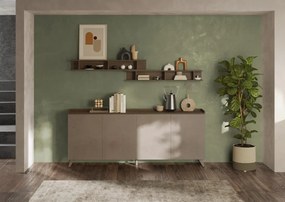 TRAY Szürke - Mercure tölgy Komód 4 ajtós 241 cm