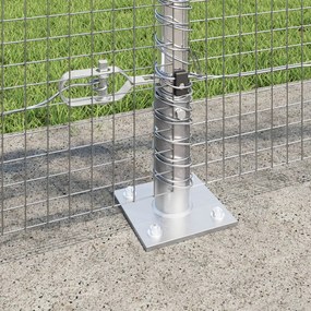 Horganyzott Drótháló Kerítés 13 Flangált Oszloppal 0.8x50 m Horganyzott Acél