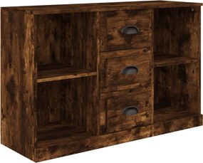 vidaXL füstös tölgy színű szerelt fa tálalószekrény 104,5x35,5x67,5 cm