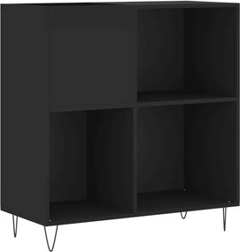 vidaXL fekete szerelt fa hanglemezszekrény 84,5 x 38 x 89 cm