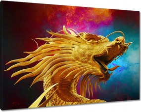 Vászonkép 100x70 Arany sárkány
