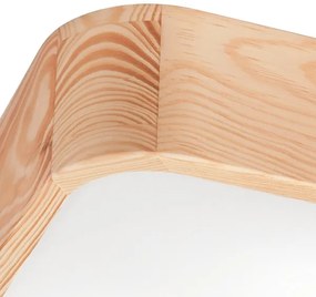 Mennyezeti lámpa NATURAL SQUARE 2xE27/15W/230V 35x35 cm fenyő