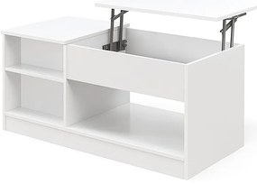 Modern dohányzóasztal emelhető asztallappal és tárolórekeszekkel