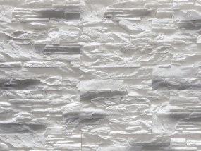 Gipszkarton falburkolat 37×9,2cm 0,4m2 Fehér és szürke, kő utánzat