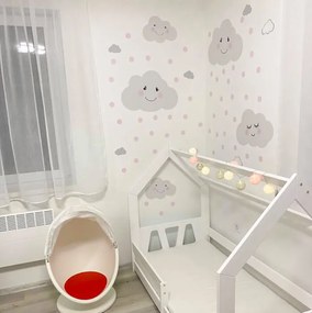INSPIO Babaszoba falmatrica - Felhők pöttyökkel