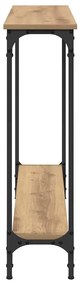 vidaXL Konzolasztal polcokkal Artisan tölgy 101 x 23 x 15,5 cm Faanyag