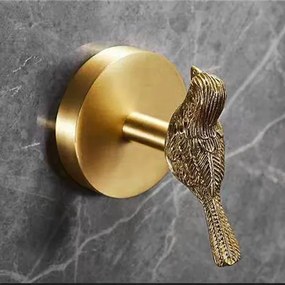 Vintage törölközőtartó Luxus arany madárkampó sárgaréz+ragasztó