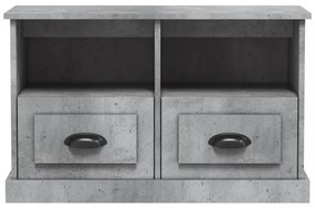 betonszürke szerelt fa TV-szekrény 80 x 35 x 50 cm