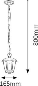 Rabalux 8128 - LED Kültéri függeszték SORRENTO LED/8W/230V IP44