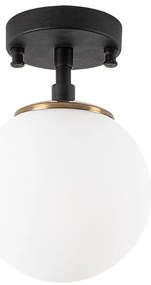 Fekete-fehér mennyezeti lámpa üveg búrával ø 15 cm Atmaca – Opviq lights