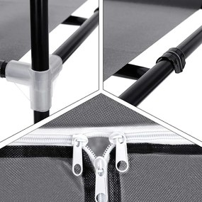 Szövet gardrób, Összecsukható szekrény, szürke