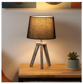 Atmosphera - Asztali lámpa MINI 1xE14/25W/230V fenyő/fekete