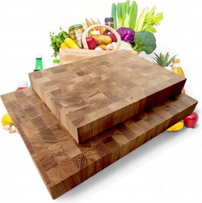 Vágódeszka Szett Valódi Tölgyfa Vágódeszka