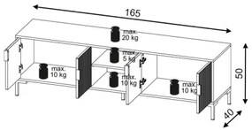 FLOP TV-állvány fekete
