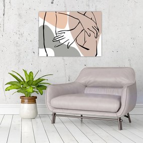 Kép - Női test vonal művészet N⁰2 (70x50 cm)