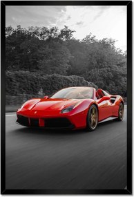 Poszter keretben 40x60 Piros Ferrari Fura
