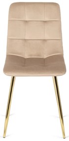 Krémszínű Bársony Étkezőszék YORK