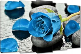 Vászonkép 150x95 Kék rózsa kövek