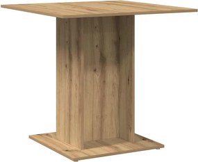 vidaXL kézműves tölgy színű szerelt fa étkezőasztal 80 x 80 x 75 cm