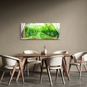 Kép - Trópusi kertre néző kilátás (120x50 cm)