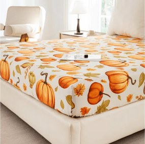 Mikroszálas lepedő AUTUMN PUMPKINS színes 90x200 cm