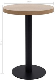 Világosbarna MDF bisztróasztal 60 cm