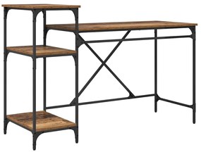 vidaXL Asztal Öreg fa 135 x 50 x 90 cm Faanyag