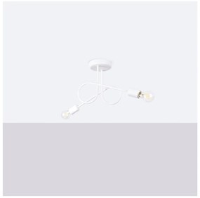 Fehér mennyezeti lámpa 18x57 cm Opulent – Sollux