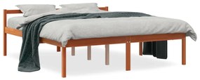 viaszbarna tömör fenyőfa időseknek való ágy 150 x 200 cm