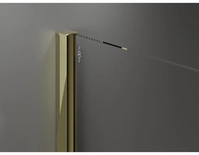 Mexen Velar, zuhanykabin tolóajtóval 160 x 100 cm, 8 mm-es matt üveg, arany fényes, 871-160-100-31-50