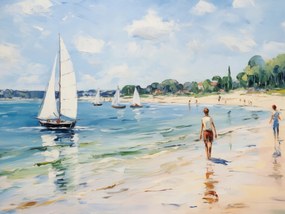 Poszter 80x60cm Élet a parton