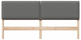 Kárpitozott fejtámla Természetes és Világosszürke 200 cm