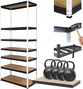 Tárolószekrény fém állvány Helios 270x100x45cm 7Px400kg Tömör