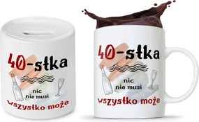 Születésnapra 40 40-es 40-es Persely Szett fényképes nyomott mintás bögre