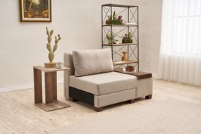 Egyzemélyes kanapéágy- Perenna Linen Jobbos - Krém