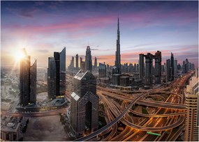 Üveg kép - Dubai panorámája (70x50 cm)