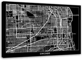Gario Vászonkép Chicago város terve Méret: 60 x 40 cm