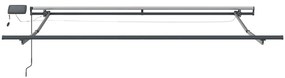 Kézi Behúzható Napellenző LED-del Zöld és Sárga 350x250 cm