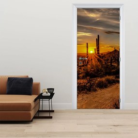 Fotótapéta ajtóra - A nap vége az arizonai sivatagban (95x205cm)