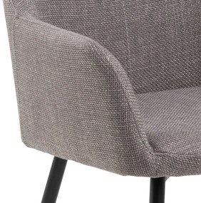 MAZZONI EXPORT VERA Világosszürke Taupe (Basel 34 szövet) - MODERN KÁRPITOZOTT KAGYLÓSZÉK LOFT STÍLUSÚ NAPPALIBA/ÉTKEZŐBE